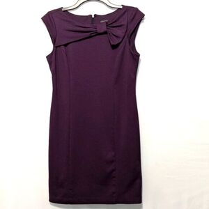 SANDRA DARREN, Burgundy, Dressy Formal Sleeveless Dress; Knee Length; Size 6P